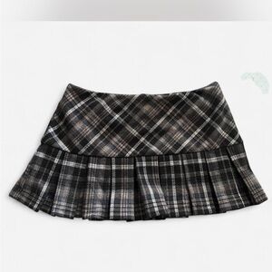 Brown and cream mini skirt